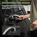 ECOPOINT 11-5-SPR kabel do ładowania typu 2 do pojazdów elektrycznych, 11 kW, przenośny 3-fazowy 16 A, Mennekes Mode 3 kabel do ładowania do EV i PHEV (kabel spiralny 5 m)