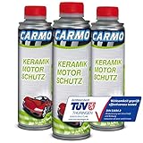 🚗 ERHÖHT BETRIEBSSICHERHEIT: CARMO Keramik Motor Schutz enthält ein Hochleistungsadditiv-Paket, welches in Verbindung mit Motorenöl einzigartige Ergebnisse im Ölkreislauf erzielt und den Ölfilm stabilisiert.