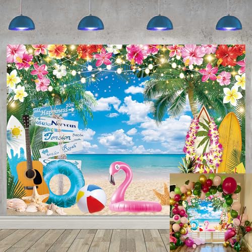 Décoration anniversaire tropicale et shooting photo d'été
