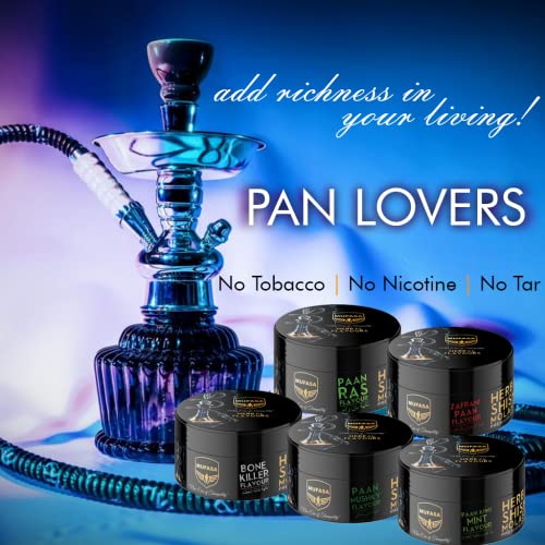 Mufasa Premium Herbal Hookah Shisha Flavors, Paan Lovers (100% Nicotine And Tobacco Free) Pack Of 5 #TOP1