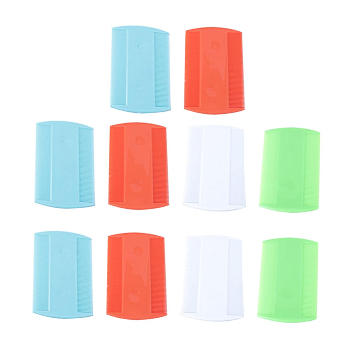 CIYODO 10Pcs Pet Double Side Comb for Cats Grooming Tool for Tangled Hair Loose Fur Dandruff Removal Durable Pet Accessories for Breeds