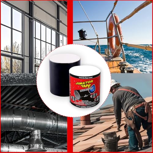 QYEHF Waterproof Tape,2PCS Reparatur-Klebeband, Unterwasser Klebeband, Abdichtband, Reparaturband für Pool, Reparatur-Hafthilfe, schnelles Stoppen bei undichten Stellen Schwarz (10 * 150CM)