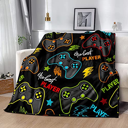 Lirs Bedding Gaming Throw Blanket 60" X 50’’ Super Soft, Fleece, Gamer Gift For Couch Sofa For For Kids Boys Teens Video Game (Mt-A11, 60’’X50) #TOP3