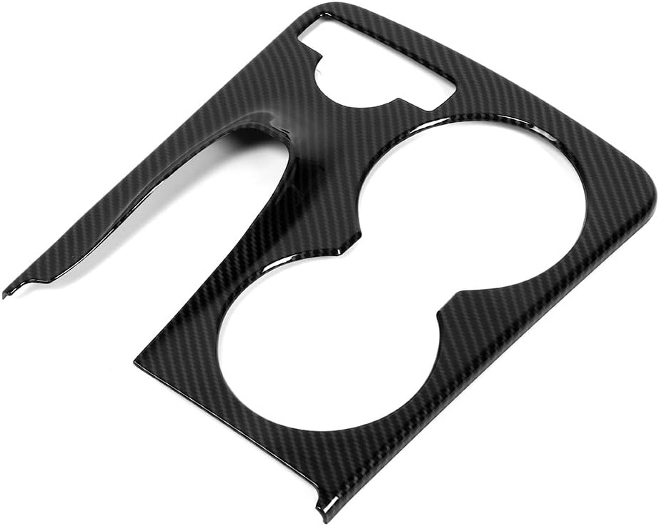 Acouto Trim Cover Fit for Benz GLK-Class (X204) 2008-2015 Center Console Water Cup Holder Frame Trim Decorative Sticker Car Interior Accessories(Carbon Fiber Pattern)