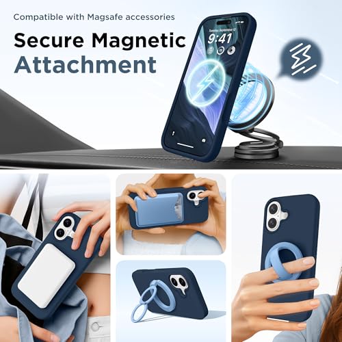 Image of GolbinBox Magnetic for iPhone 17 Case, Silicone Cover, Ocean Blue