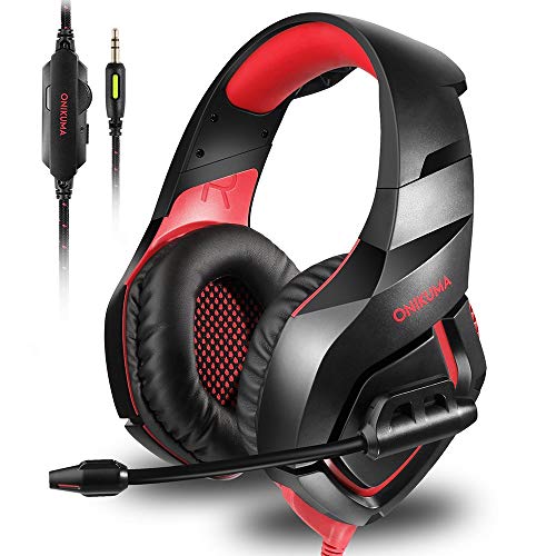 Docooler Onikuma K1 Gaming Over-Ear Headset 3.5Mm Stereo On-Ear Headphones W/Retractable Microphone Volume Control Noise Canceling For Laptop Desktop Pc Gamers #TOP30