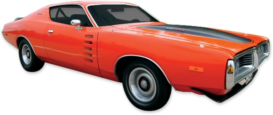 1972 Dodge Charger Rallye Complete Decals & Stripes Kit - Matte Black