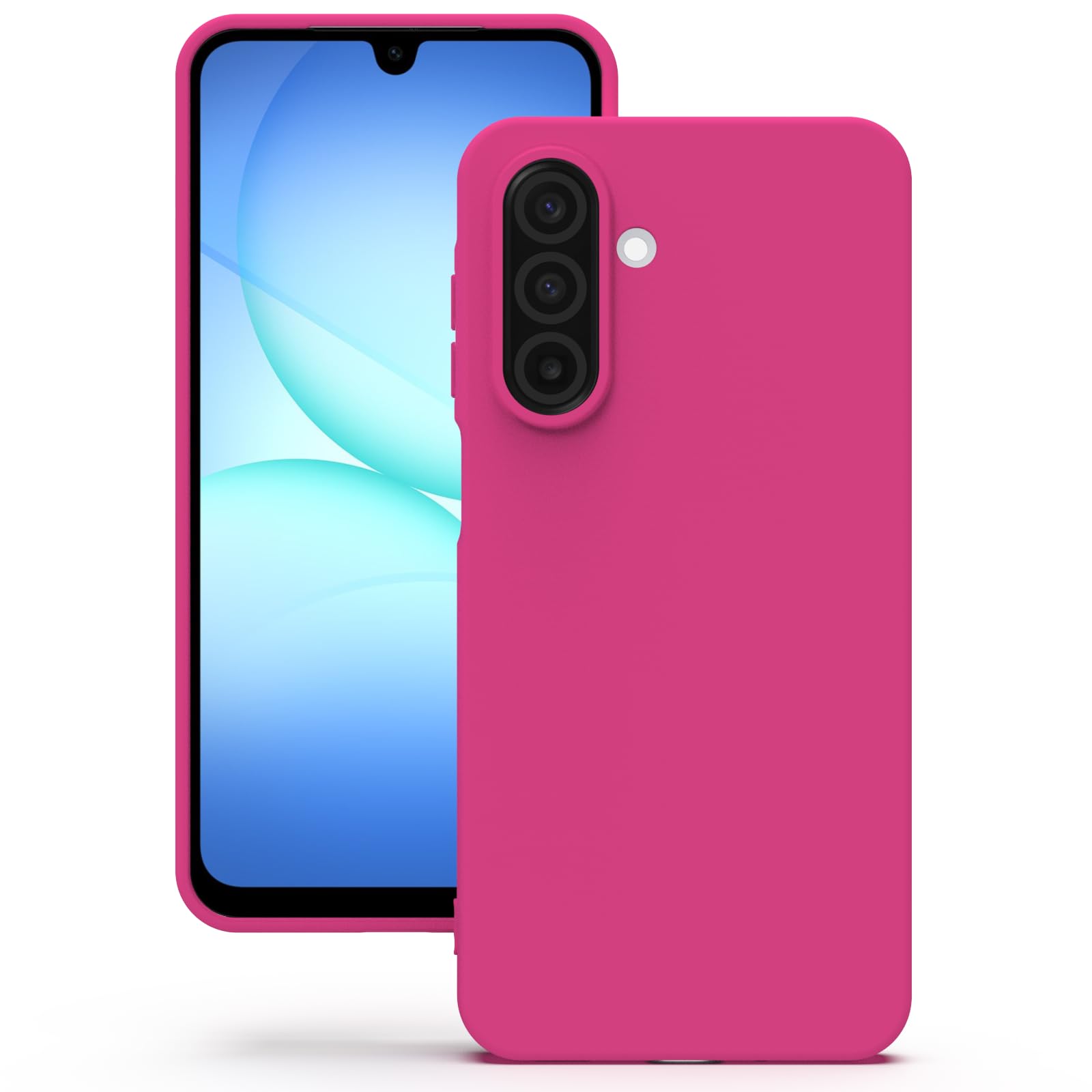 YATWIN Silicone Case for Samsung Galaxy A17 4g/5g, Soft-Touch, Shockproof, DustProof, Antiskid Phone Cover for Samsung Galaxy A17 4g/5g - Magenta