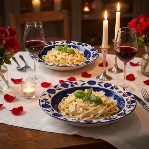 Ceramic Pasta Bowls Set of 2