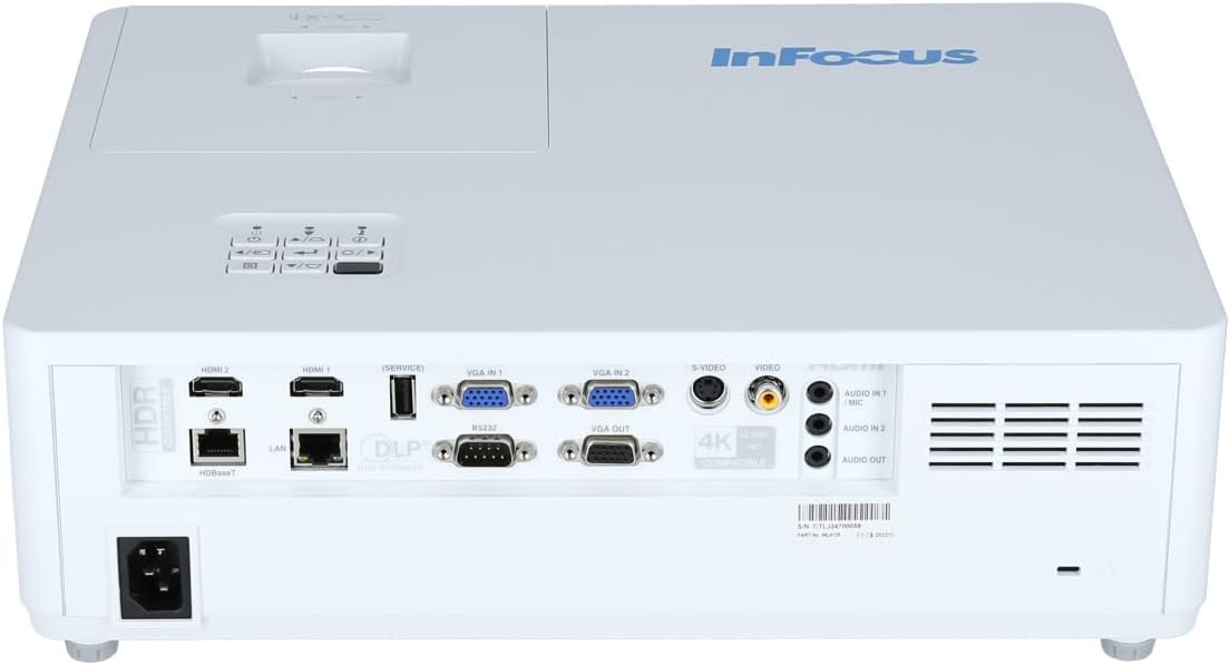 lateral view of InFocus P120 INL412 projector showing side vents