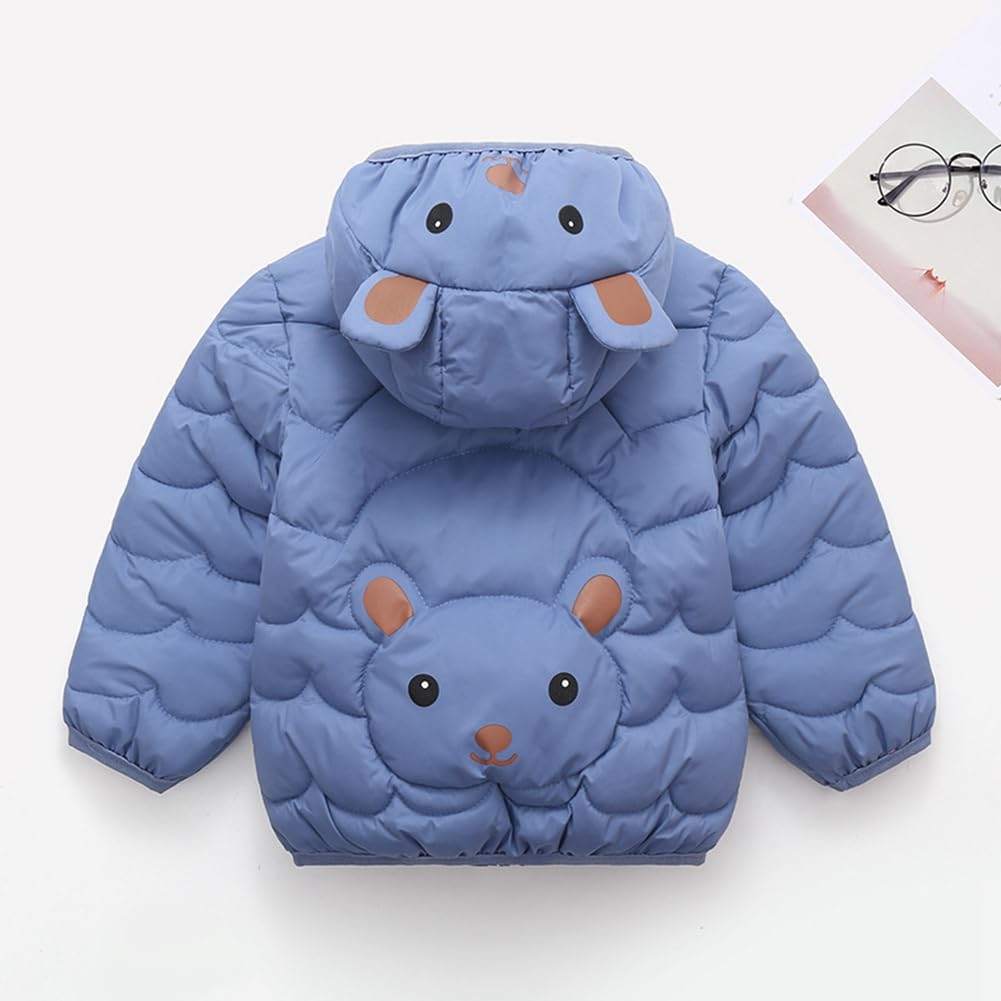 Ochine Unisex Winter Down Coats for Kids Baby Boys Girls Light Puffer Padded Jacket Bear Hoods Infant Outerwear