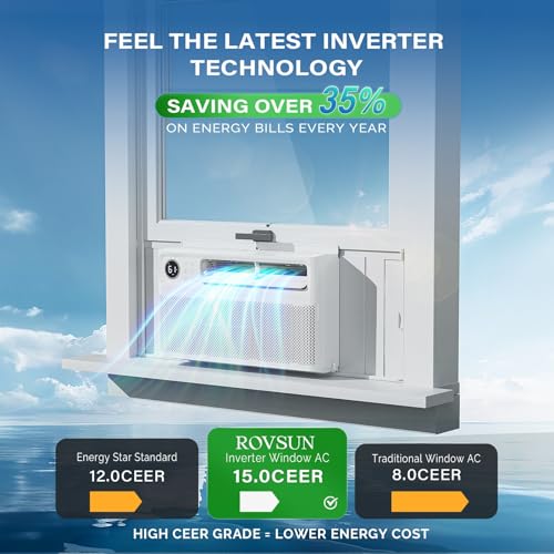 image for ROVSUN 12000 BTU Inverter Window Air Conditioner with WIFI Function, E