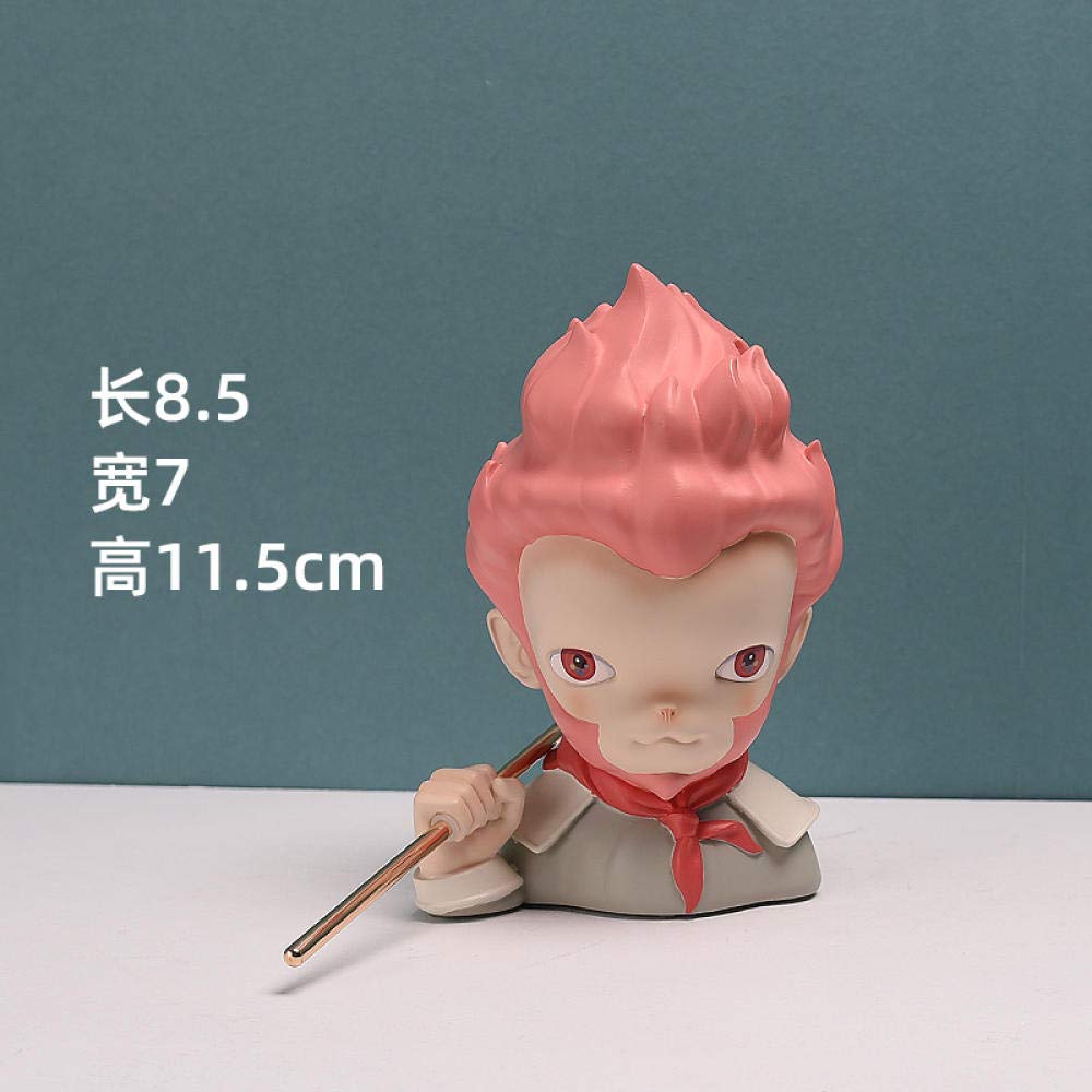 Qitian Dasheng Sun Wukong small ornaments living room modern light luxury fight victory Buddha wine cabinet creative soft decoration furnishings-Small pink Qitian Dasheng A