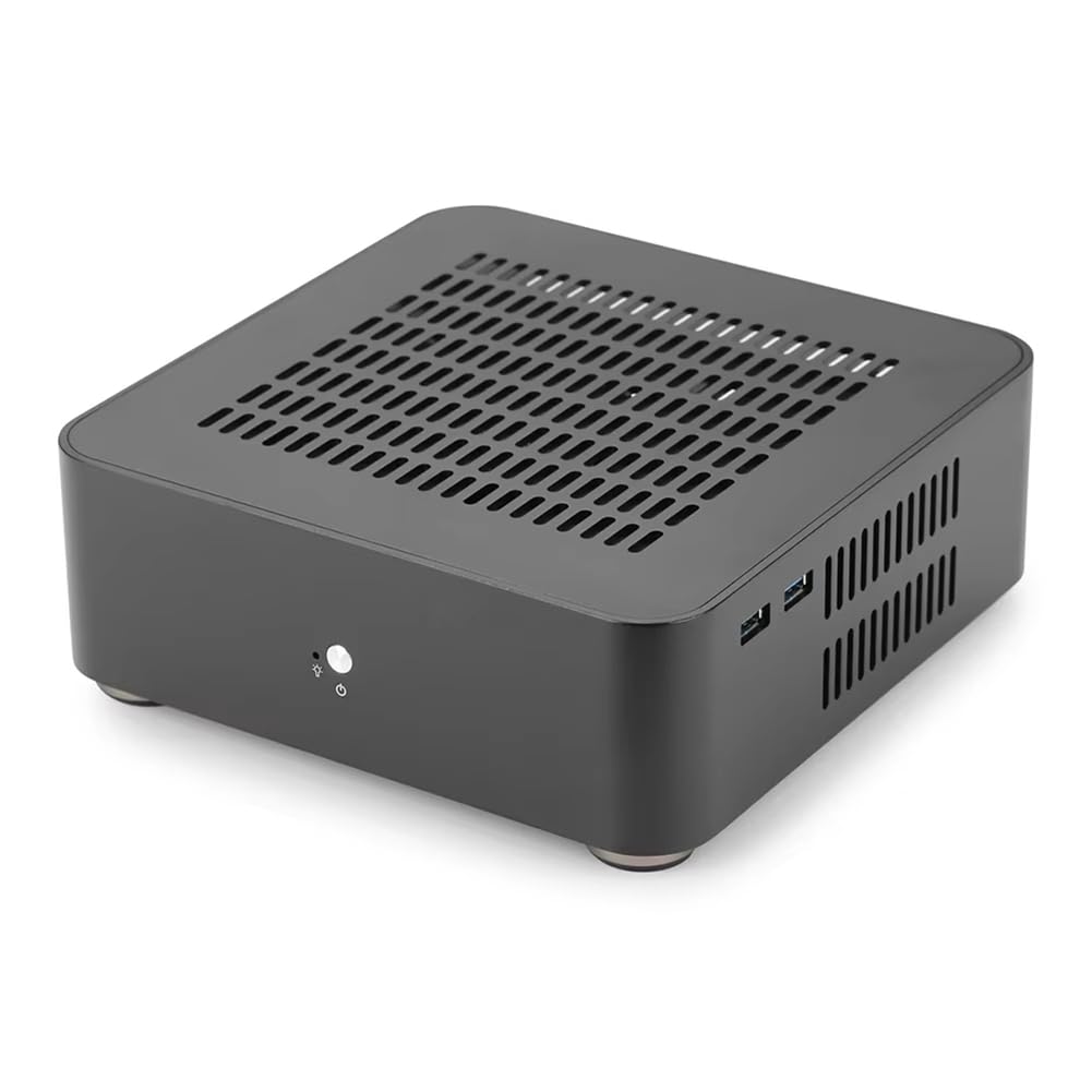 Computer Gaming PC Desktop etui wszystkie aluminiowe -obudowa mini HTPC -etui Mini -ITX -etui z zasilaczem sieciowym 8 pinów PSU czarne