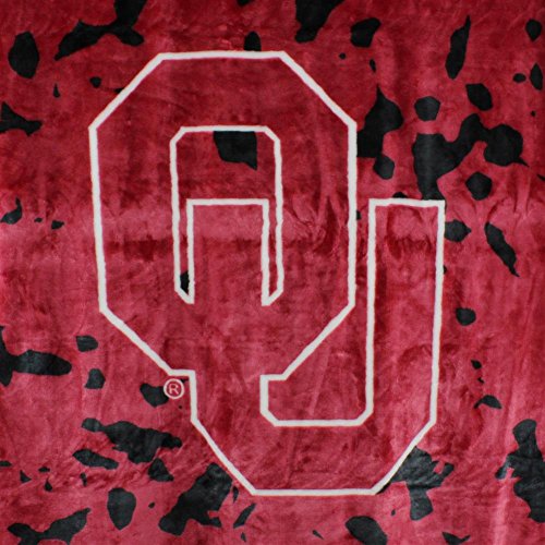 College Covers Everything Comfy Oklahoma Sooners Soft and Warm Huge Raschel Throw Blanket, 86" x 63" - Thumbnail 2