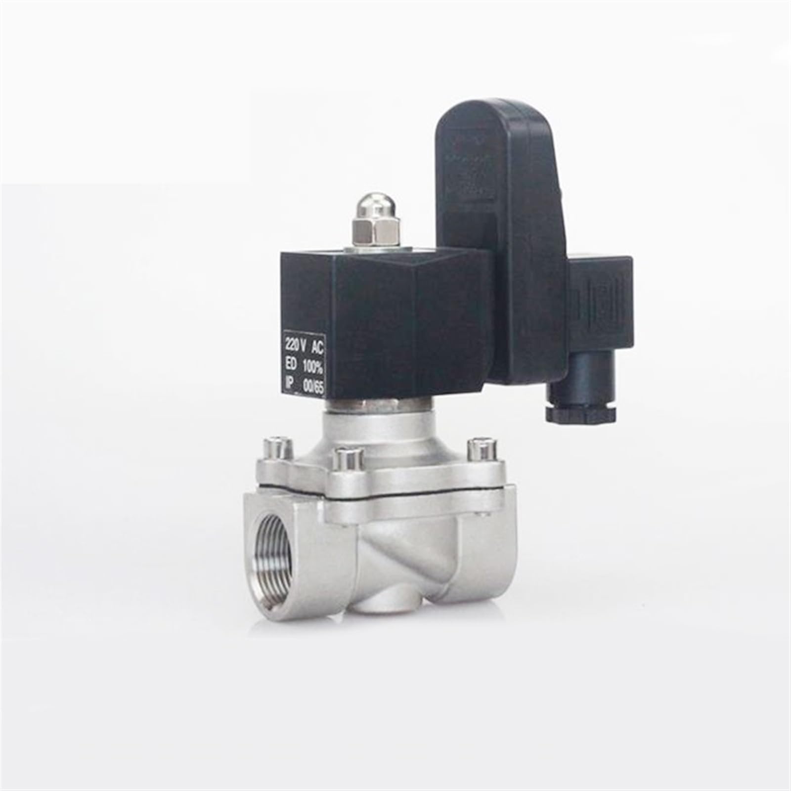 IPNDKBFL 2 Inch Electric Solenoid Valve for Water with Timer Stainless Steel 230VAC 12VDC 220VAC 24VDC Normally Closed 1Pcs(230vac-80degree Centigrade,NPT)