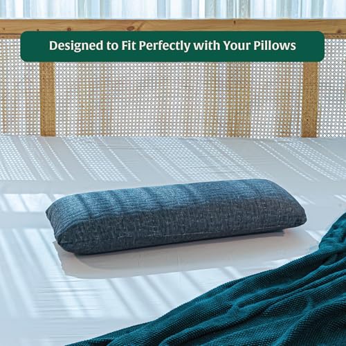 Image of The White Willow Soft Fabric Pillow Case 10 inch W X 30 inch L, Washable Removable Zippered Pillow Cover Only, Fits Half Body Pillow- Grey