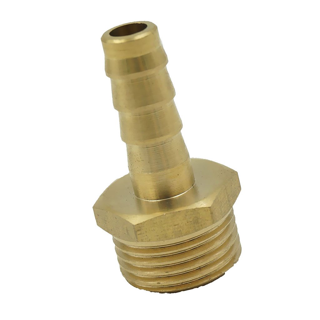 Baosity 6mm 1/4" Brass Barbed Hose Tube Fuel Pipe Pagoda Fitting Coupler Connector
