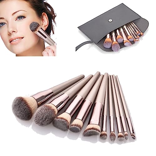 Makeup Brush Set including Blush, Contour, Foundation, Flat, Angled, Blending, Definer & Concealer Make up Brushes - Image 2