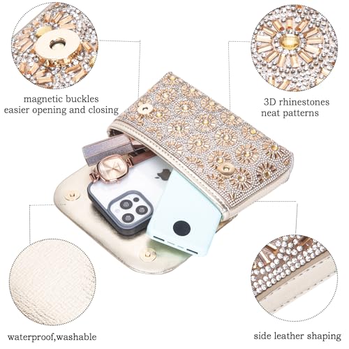 Shoulder Bags Crossbody Bag Purses Handbags Crystals Rhinestone Evening Bag for Women Clutch Purse with Chain - Image 7