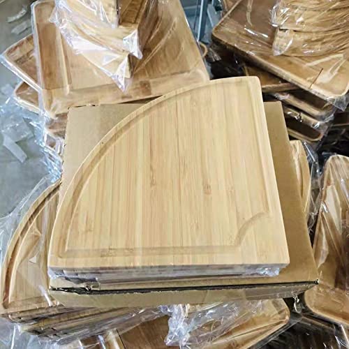Hztyyier Piatto da Formaggio in bambù, Vassoio da Portata in bambù Ecologico con Scomparto per Coltelli Nascosto per Intrattenimenti e Feste
