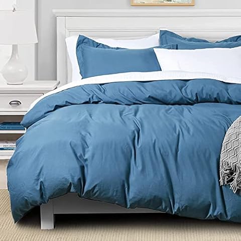 David's Home Duvet Cover Queen Size Teal-Soft Comforter Cover with Zipper Closure Corner Ties-3 Pieces Brushed Microfiber Bedding 1 Duvet Cover 90x90 Inches 2 Pillow Shams Cover