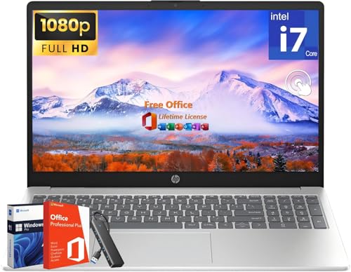 HP (エイチピー) 15.6 タッチスクリーンノートパソコン ビジネス用 Lifetime Office Pro Intel 10-Core i7-1255U (最大4.7GHz) 15.6インチ FHD タッチスクリーン 64GB RAM 2TB SS