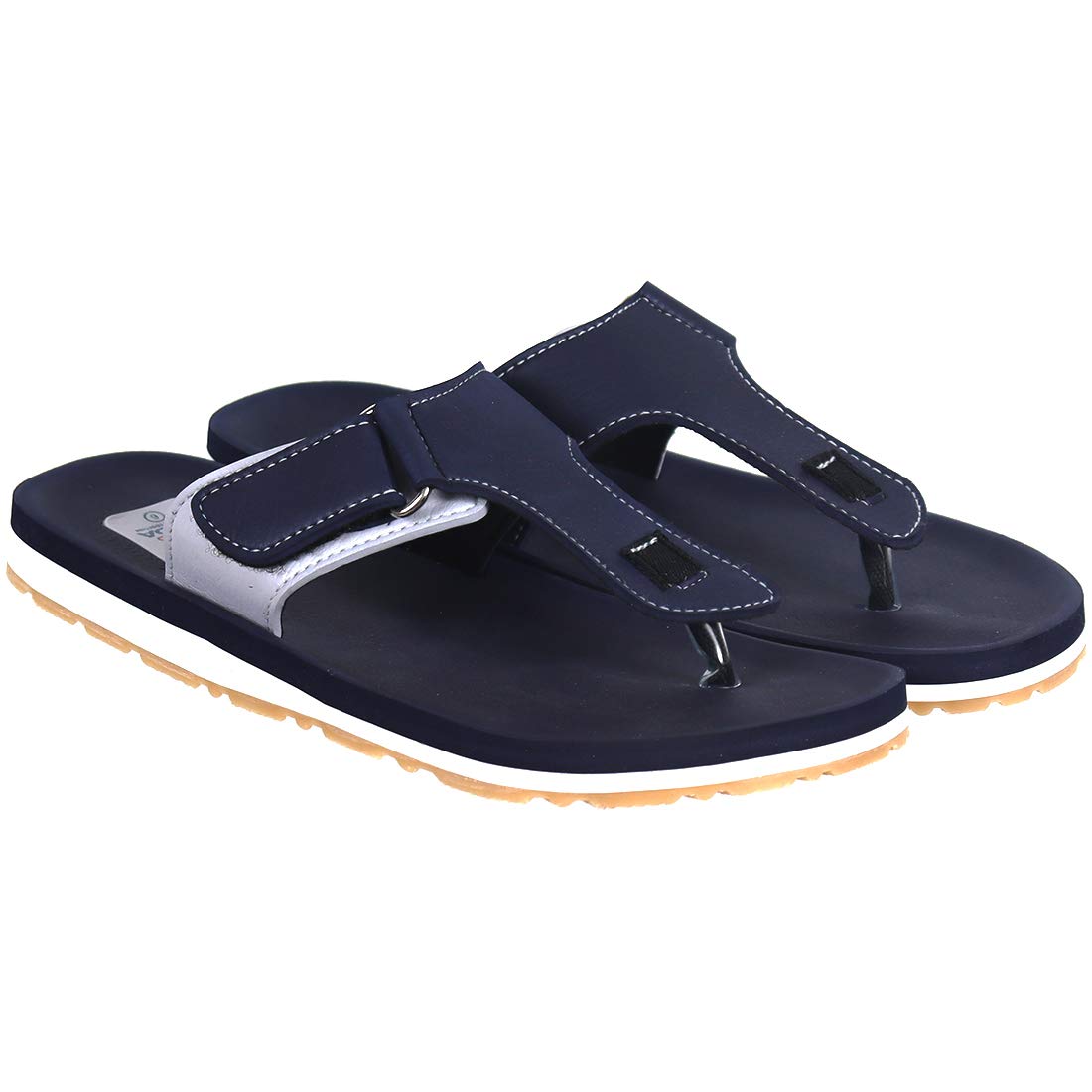 ADDA Mens PVC Navy Grey Slippers - 9 UK/India (B082XCNMGC) Amazon Price History, Amazon Price Tracker