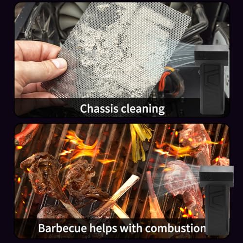 Fyearfly Elektrische Staubgebläse 130000 U/min PC Reinigungsset Druckluftspray mit 2 Düse 8000mAh Akku 41M/S für Computer Tastatur Auto Haustierhaus