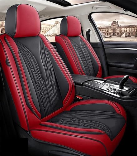 Housse de siège auto en cuir PU rouge et noir pour Mitsubishi ASX Outlander Lancer Pajero