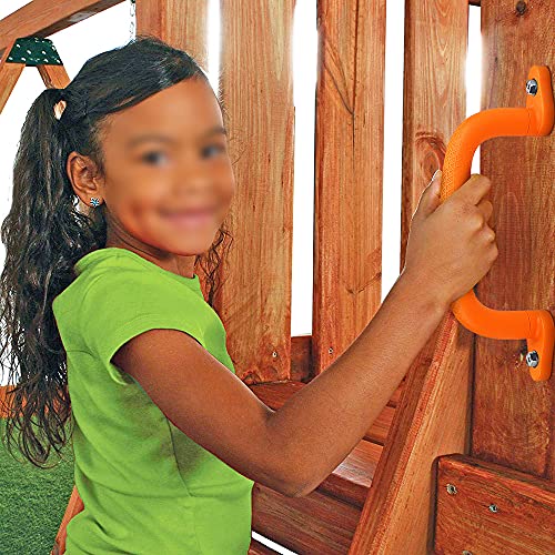 Dolibest Set of 4 Safety Playground Handles,Swing Set Kids Safety Hand Grips for Playset, Climbing Frame, Play House,Climbing Frame, Play House Handles(Red) - image 3