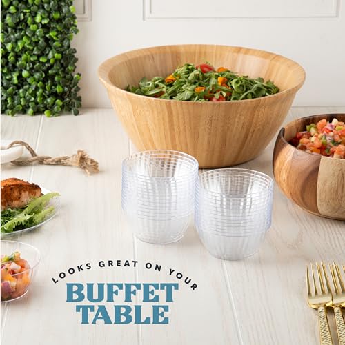 Plasticpro 50 Pack Small Plastic Bowls Crystal Like 6 Oz Bowls Elegant Clear Plastic Bowls For Party And Occasions thumb #1