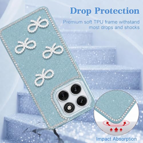 Image of DIZORO for Motorola Moto Edge 70 Fusion 5G Back Cover,Cute Bow Tie Aesthetic Phone Case,Trendy Slim Hard IMD Shockproof Protective Bumper Designer Phone Back Cover for Women Girls Pine