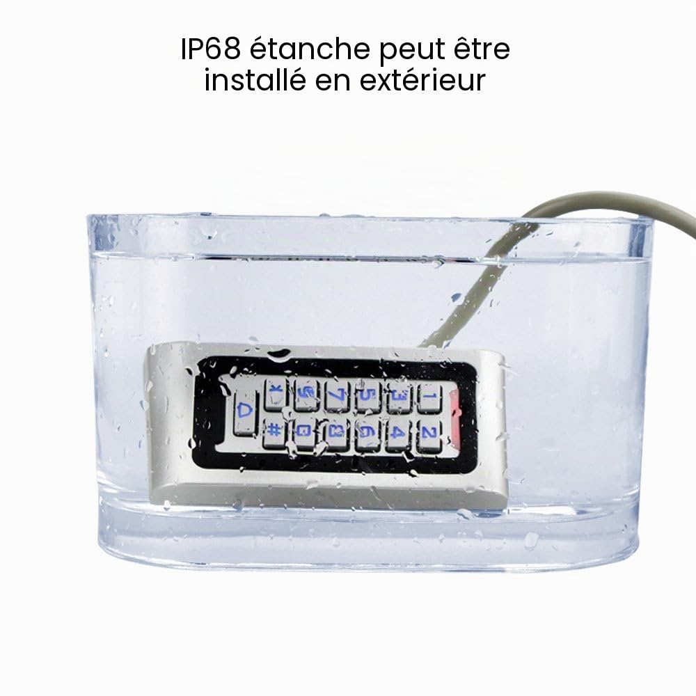 NN99 IP68 Clavier De Contrôle D'accès Étanche RFID Contrôleur D'accès Clavier 125 KHz EM Lecteur avec 10 pcs Porte-clés