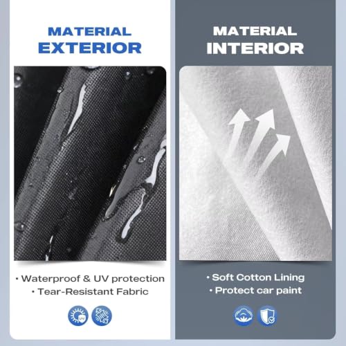 Image of 10 Layers SUV Car Cover Custom Fit for Mercedes-Benz GLB, GLB250, GLB35 (2019-2026), Waterproof All Weather for Automobiles, Outdoor Full Cover Sun Rain Dust UV Protection with Cotton. Black