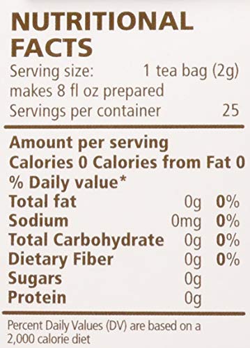 Nature's Guru Organic Whole Leaf Black Tea Turmeric Ginger 25 Count Individual Tea Bags #TOP3