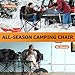 Lilypelle Oversized Heated Camping & Patio Lounge Chairs - 3 Heat Levels, Portable Folding Moon Saucer Chair for Outdoors & Camping