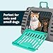 Sport Pet Designs Foldable Travel Cat Carrier - Front Door Plastic Collapsible Carrier Collection, Waterproof Bed