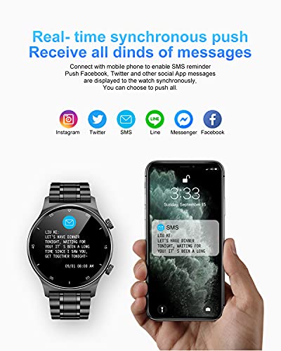 LIGE Smart Watch IP68 waterdicht, fitness activiteitstracker, gezondheidsmonitor voor Android iOS mobiele telefoons… - Image 6