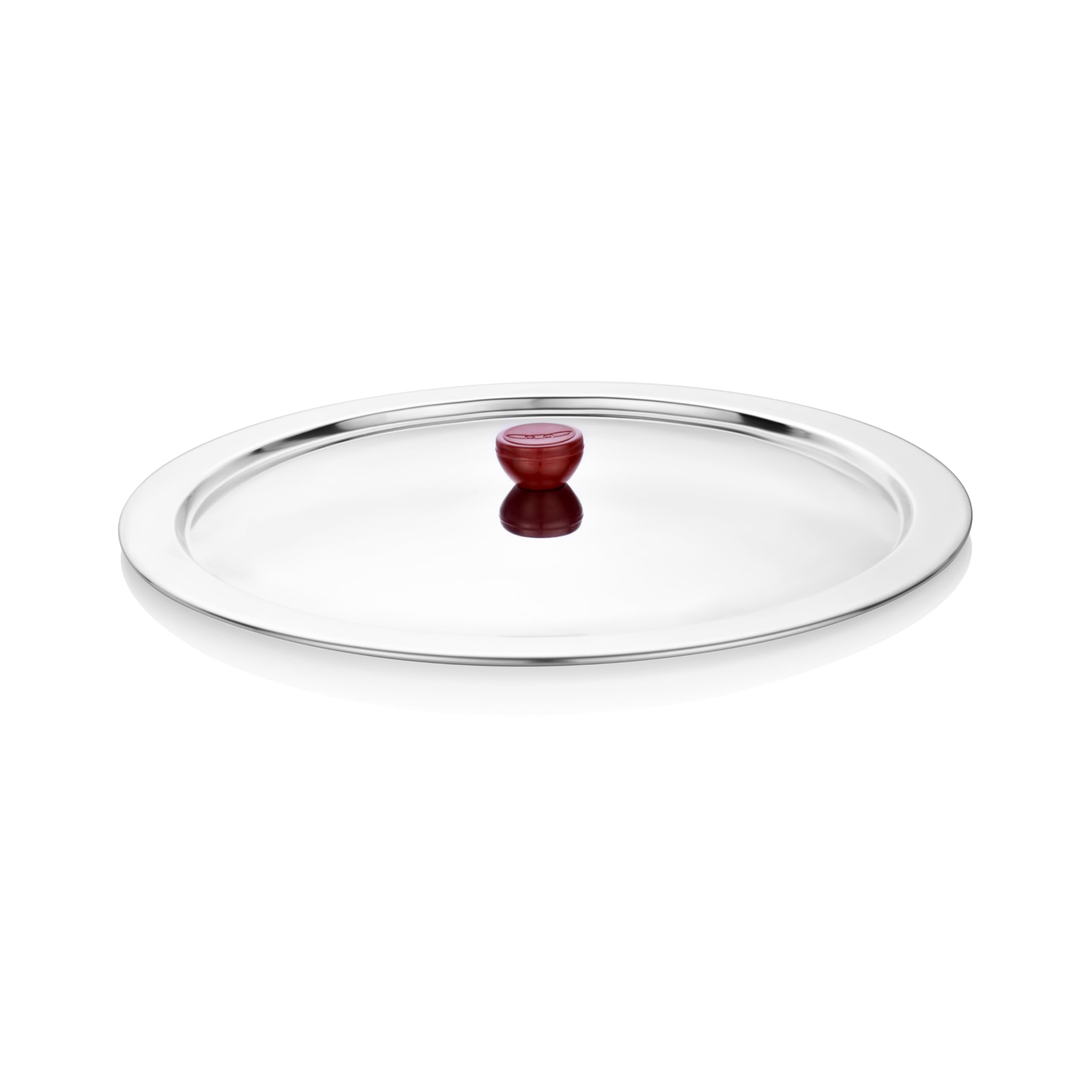 Embassy Stainless Steel Multipurpose Lid/Cover with Heat Resistant Knob | Diameter 25.5 cm | Size 4 | Cover for Utensils, Tava, Topes, Kadhai, Pots and Pans