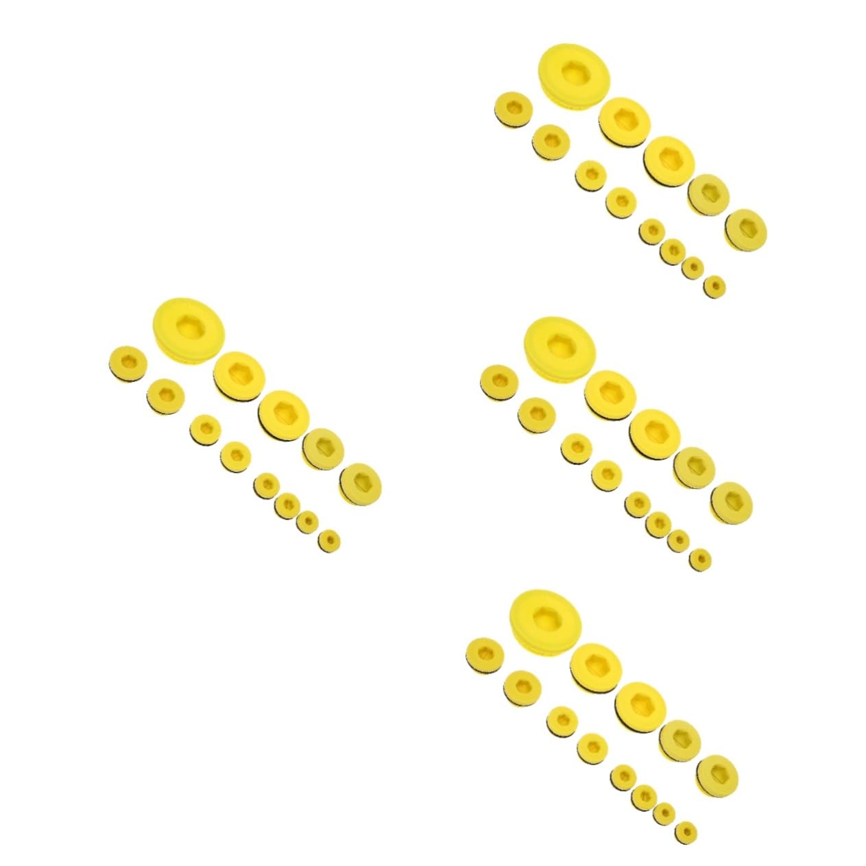 52pcs Hydraulic Seal Screw Caps Pom Socket End Plugs for Secure Sealing Hydraulic Systems Easy Identification