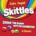 Skittles Singles To Go Variety Pack, Powdered Drink Mix, Zero Sugar, Low Calorie, Includes 4 Flavors: Green Apple, Strawberry, Grape, Orange, 1 Box (30 Single Servings)