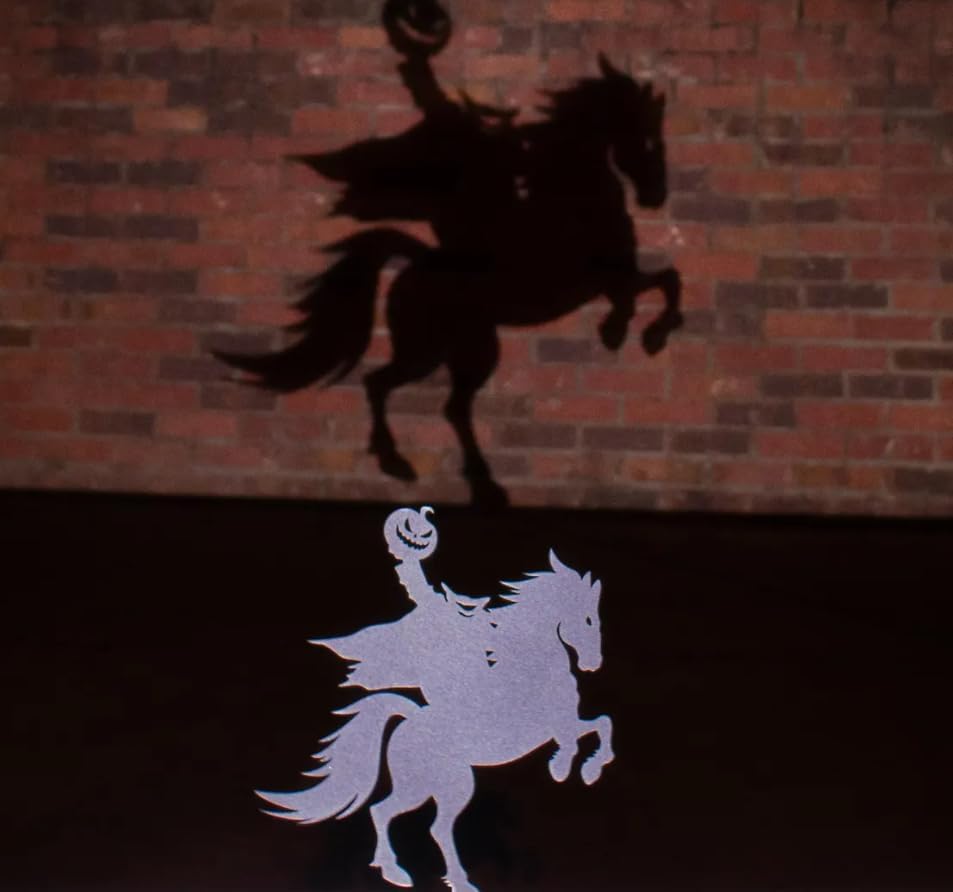 Headless Horseman Metal Yard Stake – Halloween Outdoor Decoration, Weather-Resistant Steel Yard Art for Lawn & Garden, Haunted Fall Décor for Porch, Pathway & Front Yard Display (Black, 8" x 12")