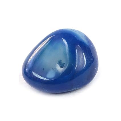 Reiki Crystal Products Natural Blue Onyx Tumble Stone Raw Rough Stone for Reiki Healing and Crystal Healing Tumbled Stones Pack of Single 1 pc (Color : Blue)