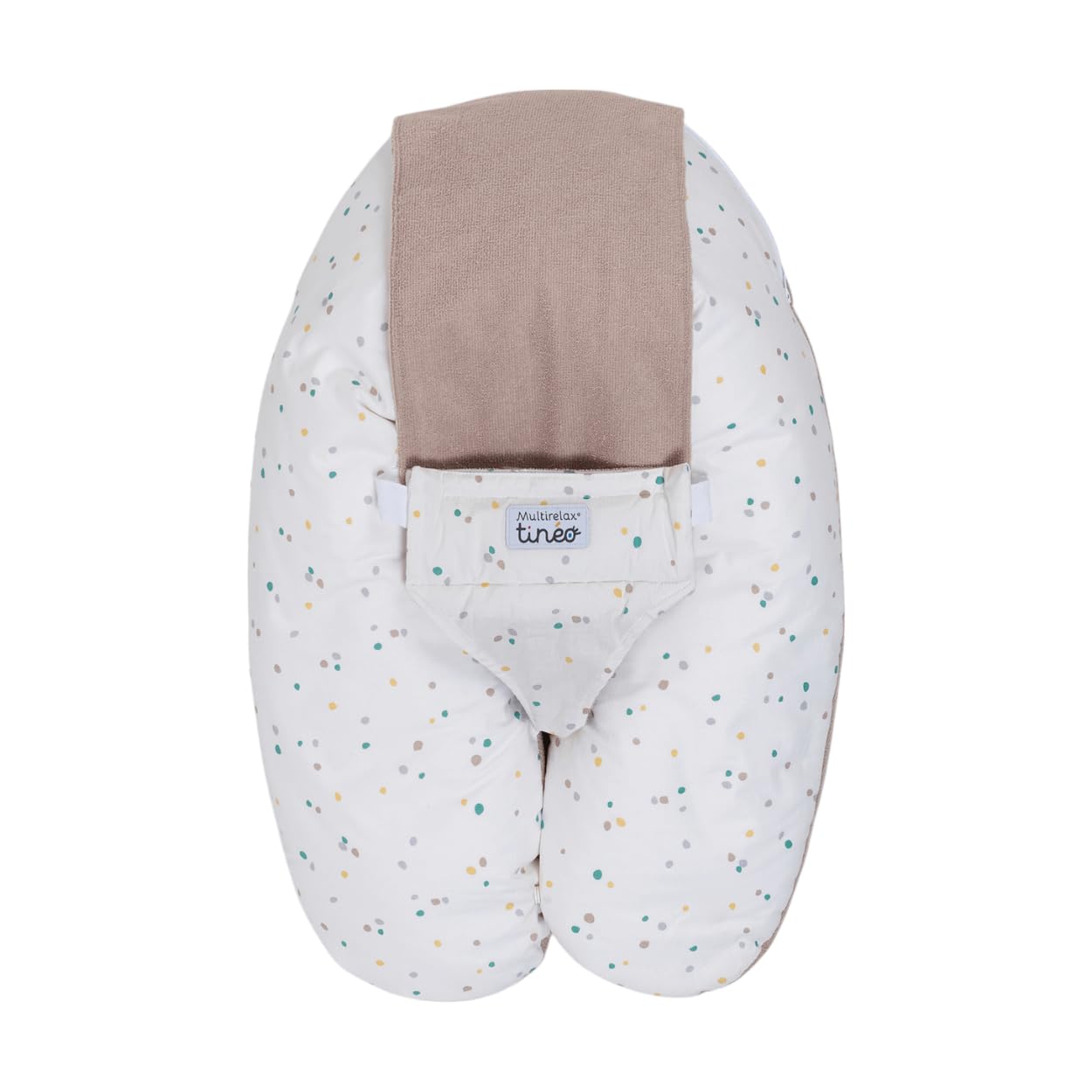 Tinéo Coussin de Grossesse Allaitement Multifonctions 78x44 cm Déhoussable Fabriqué France Noisette