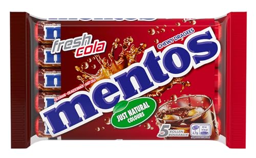 Mentos Cola 5 Rollos de Caramelos Sabor Cola 187g miniatura 1