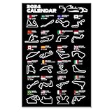 2024 F1 Poster Track Wall Art Picture for Boys Room Office Decor Formula 1 Merchandise Racing Gift （23.6X15.7 inches）