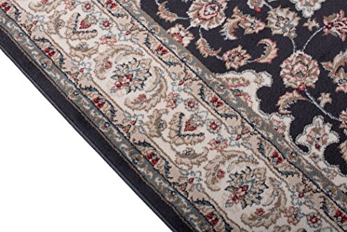 Carpeto Orientteppich Teppich Schwarz 300 x 400 cm Medaillon Klassisch Muster - Wohnzimmer Schlafzimmer Esszimmer – Bild 5