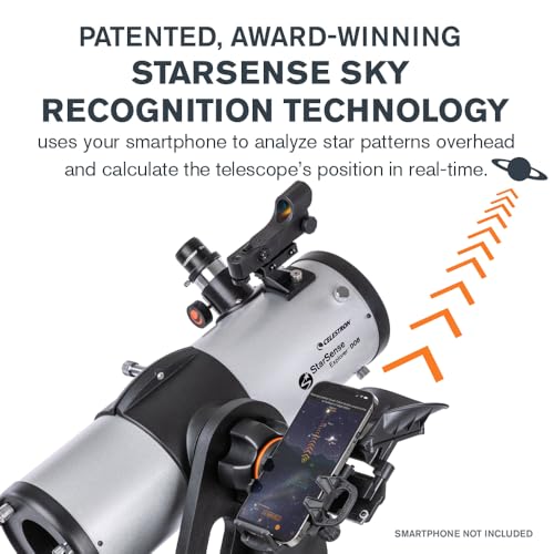 Celestron StarSense Explorer 114AZ App-Enabled Telescope – 114mm Tabletop Dobsonian with Smartphone Dock & StarSense App – iPhone & Android Compatible – Easy-to-Use for Beginners