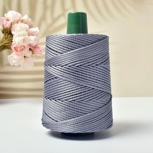 LIUXIN Hilo de Crochet de Verano, Cuerda de Hielo, Hilo de 3 mm para Tejer a Mano, Bolsos, Sombreros para el Sol, Zapatos, Tejido a Mano, cojín de Seda de 250 g